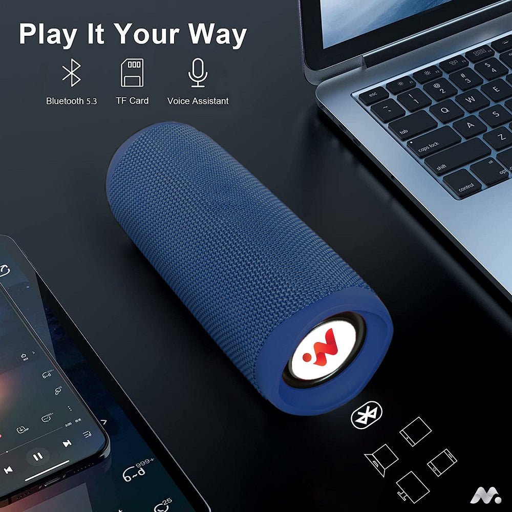 MetaTronics Blue Waterproof Bluetooth Speaker Features