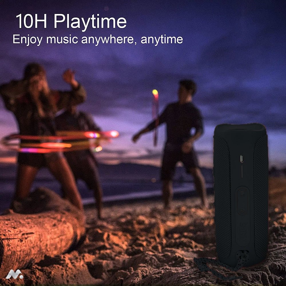 MetaTronics Black Waterproof Bluetooth Speaker with 10H playtime