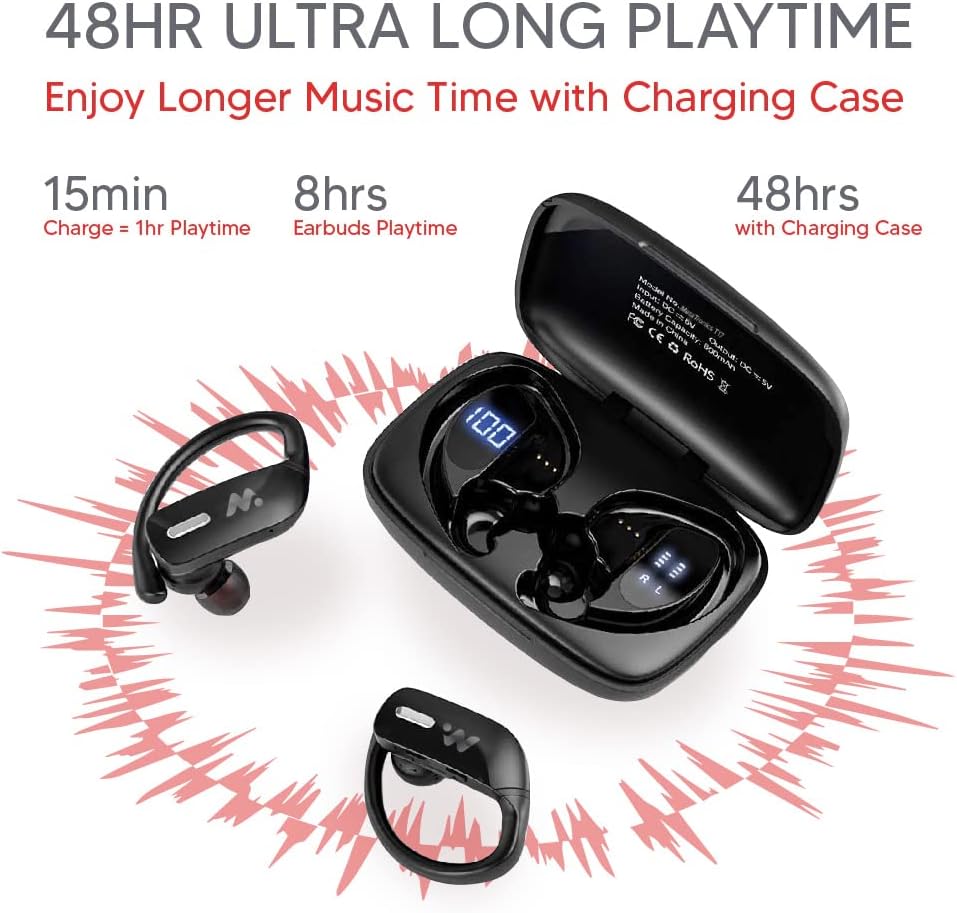 MetaTronics Wireless Bluetooth Earbuds with 48 hours playtime