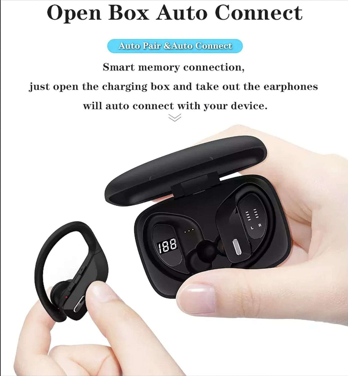 MetaTronics Wireless Bluetooth Earbuds with smart memory connection