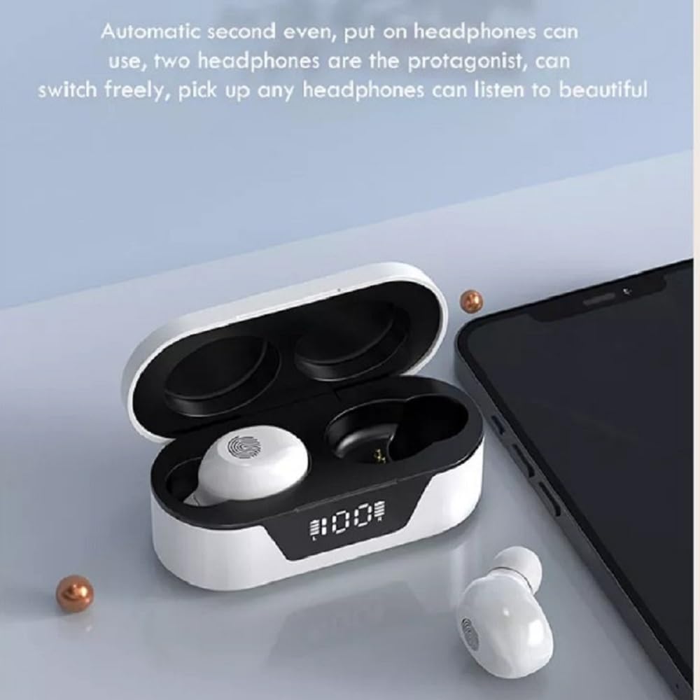 MetaTronics white Wireless Premium Bluetooth Earbuds Feature