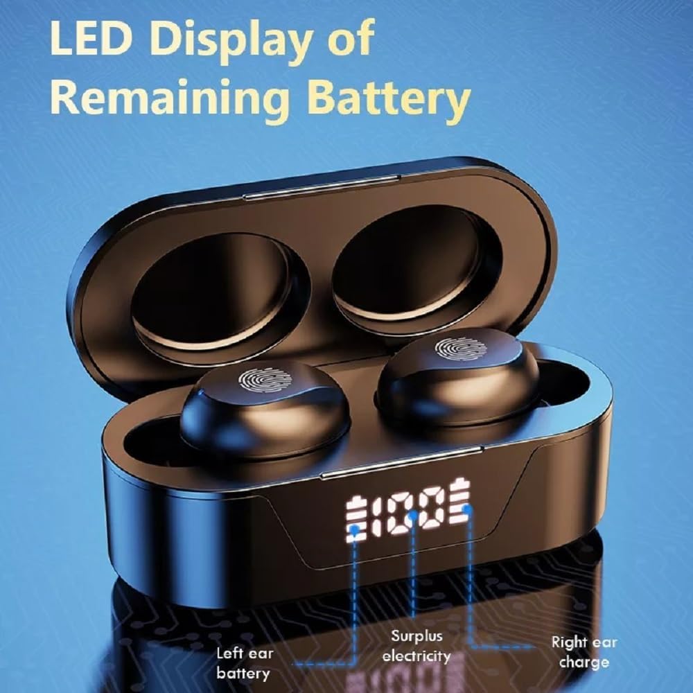 MetaTronics Wireless Premium Bluetooth Earbuds with led display