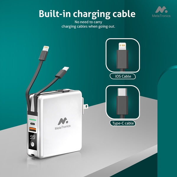 MetaTronics 5in1 Omni Charger built in charging cabel 