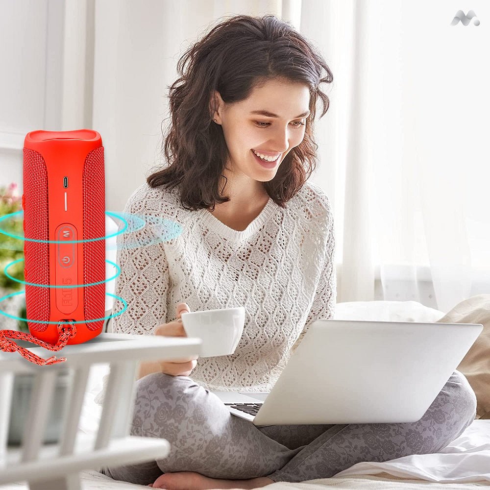 MetaTronics Red Waterproof Bluetooth Speaker