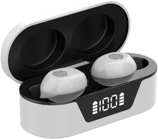 MetaTronics white Wireless Premium Bluetooth Earbuds 